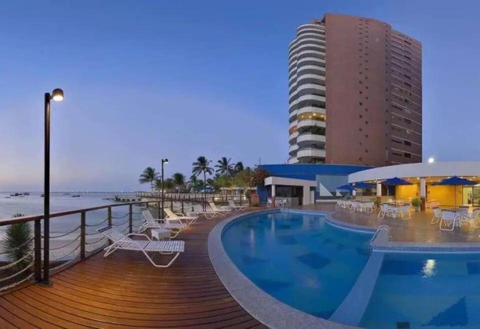 Flat Iate Plaza Na Beira Mar Com Vista Mar Leilighet Fortaleza  Eksteriør bilde